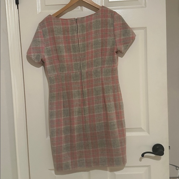 Stefanel Pink and Gray Plaid Mini Dress - Picture 2 of 8